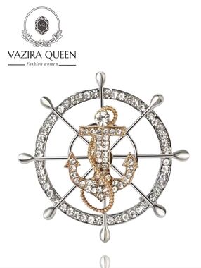 VQ Anchor Brooch